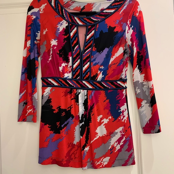 BCBG Max Azria Watercolor Top - Picture 2 of 4